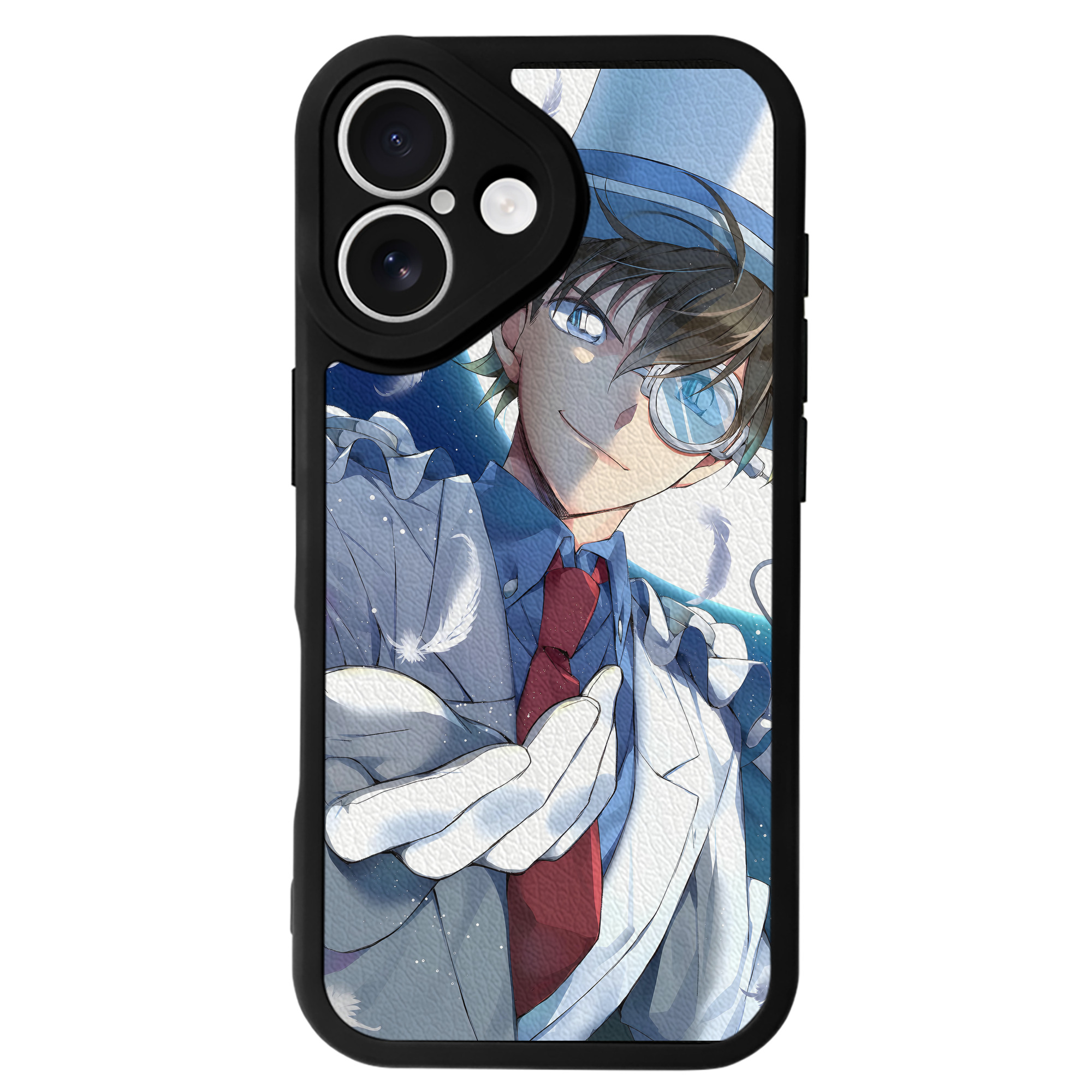 （画像用） 名探偵コナン Detective Conan 【iPhone 16シリーズ対応】シリコンスマホケース（レザー調） 材質：シリコン